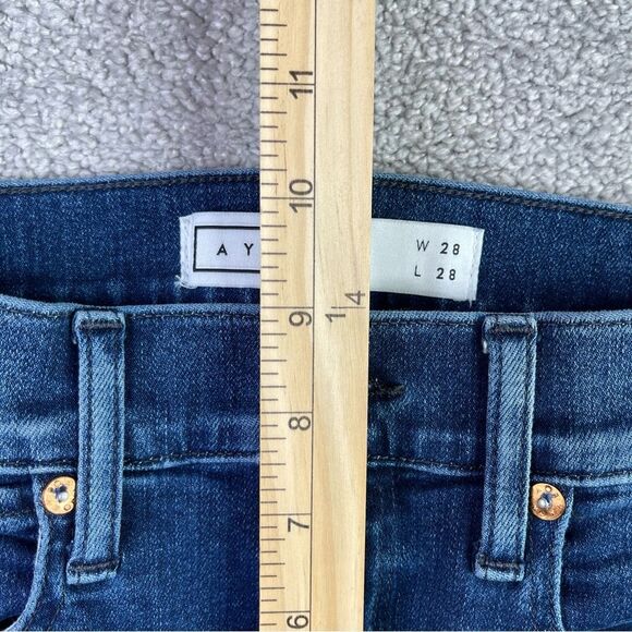 Ayr The Chiller Jeans Women’s 26* Blue Skinny Mid-Rise Dark Denim Stretch - Picture 10 of 13